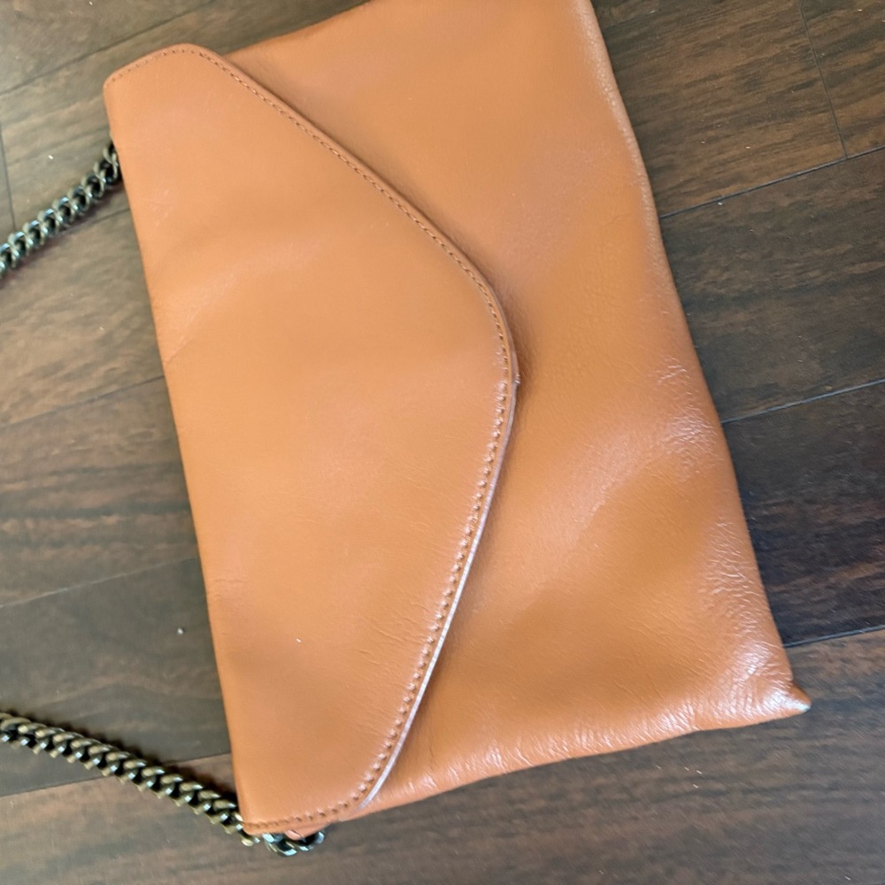 J Crew Leather Envelope Shoulder Bag Purse View 2